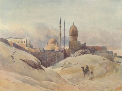 城塞、カイロ、砂嵐、c1880 1905。 作： Alexander Henry Hallam Murray