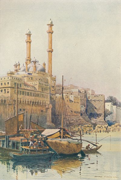 Aurangzebsモスクの下のガーツ山脈、ベナレス、c1880 1905。 作： Alexander Henry Hallam Murray