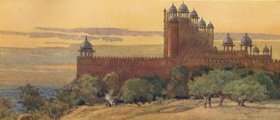 モスクと勝利の門、ファテープルシークリー、c1880 1905。 作： Alexander Henry Hallam Murray