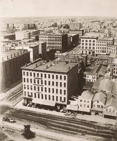 1858年、シカゴの裁判所のキューポラから北北西を見る 作： Alexander Hesler