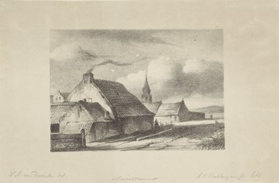 カトウェイクの住宅と教会の塔 作： Alexander Hieronymus Bakhuyzen (II)
