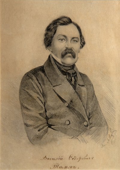 画家ヴァシリー・フョードロヴィチ・ゲオルク・ヴィルヘルム・ティムの肖像 1820-1895 作： Alexander Ignatyevich Lebedev