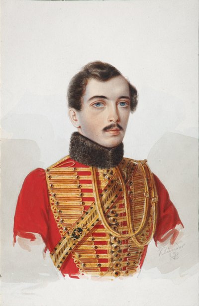 1839年のNV Novoskoltsevの肖像 作： Alexander Ivanovich Klünder