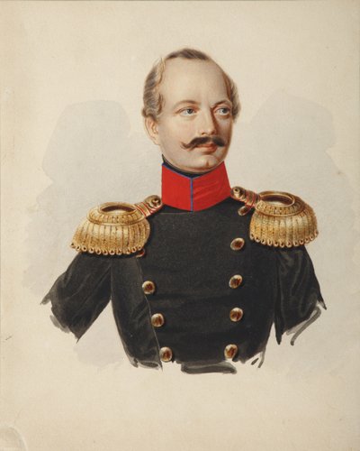 Nikolay Fyodorovich Plautin 1794-1866、1839-1843の肖像 作： Alexander Ivanovich Klünder
