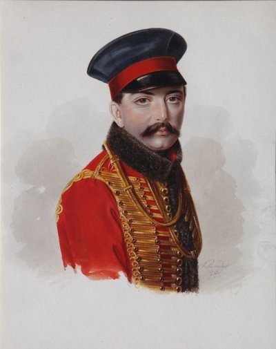 アレクサンドル王子の肖像画、フョードロビッチガリツィン=プロゾロフスキー1810-1898、1840 作： Alexander Ivanovich Klünder