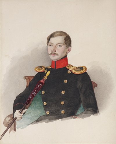 Vasily Vasilievich Engelhardt 1814-1868、1839-1840の肖像 作： Alexander Ivanovich Klünder