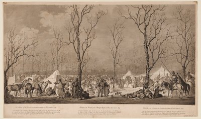 1814年3月1814年3月、パリのシャンゼリゼ通りにあるコサックのビバーク 作： Alexander Ivanovich Sauerweid