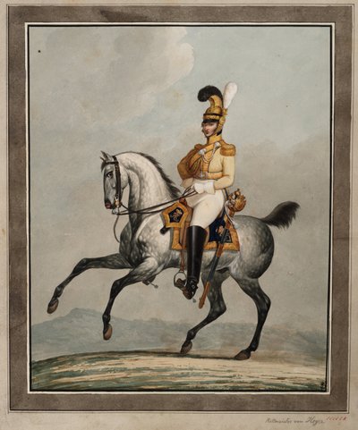 王立サクソン軍のドラグーン将校 作： Alexander Ivanovich Sauerweid