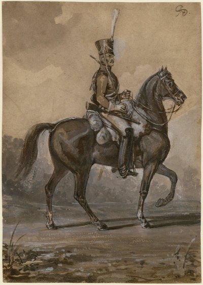 ロシアのドラグーン - Sauerweid, Alexander Ivanovich (1783-1844) - 1820 - 紙に水彩画 - 22,9x16,2 - 個人蔵 作： Alexander Ivanovich Sauerweid