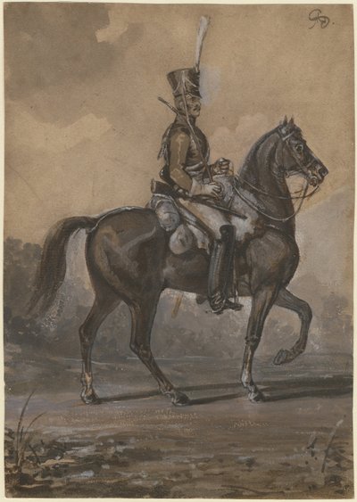 ロシアの竜騎兵、1820年 作： Alexander Ivanovich Sauerweid