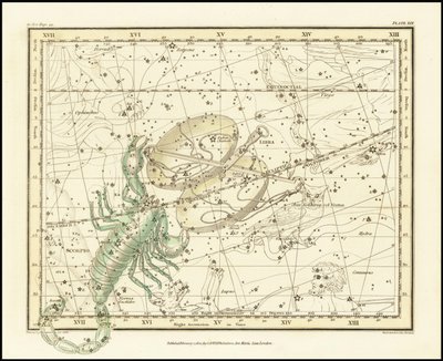 1822年 - アレクサンダー・ジェイミソン - 蠍座と天秤座 作： Alexander Jamieson