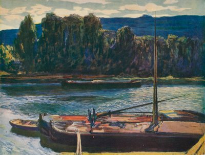 セーヌ川の夜、1910年、1912年 作： Alexander Jamieson