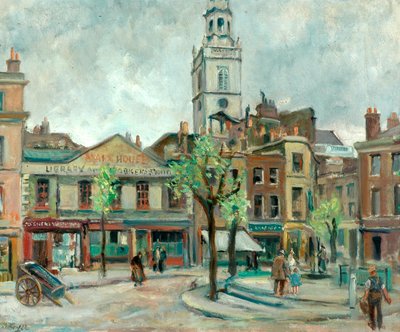 Clerkenwell Green (キャンバスに油彩) 作： Alexander Joshua Caleb Bryce