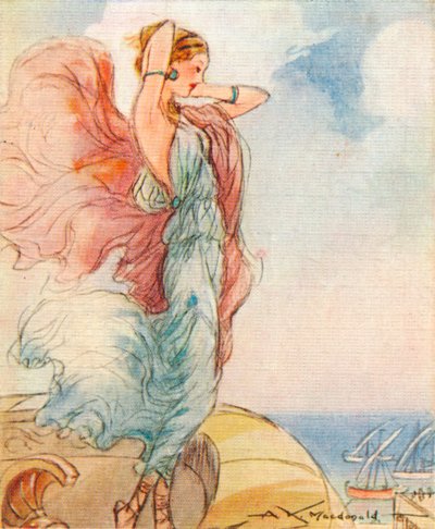 トロイのヘレン、ゼウスとレダの娘、1937 作： Alexander K. MacDonald
