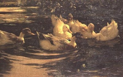 池の上のアヒル 作： Alexander Koester