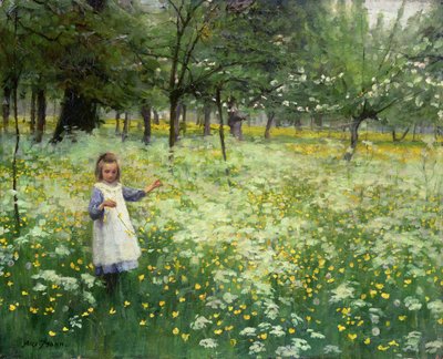 銀と金を拾う、1906 作： Alexander Mann