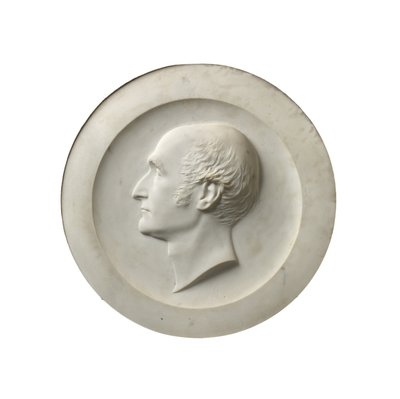 ヘンリーウェルズリー博士の横顔の肖像、1856年（カララ大理石） 作： Alexander Munro