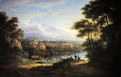 古典的な風景（油彩・キャンバス） 作： Alexander Nasmyth