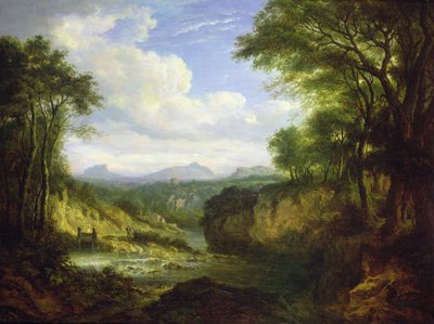 エジンバラの遠景（油彩・パネル） 作： Alexander Nasmyth