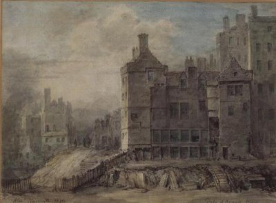 デューク・オブ・アーガイル・ハウス、エジンバラ（水彩・紙） 作： Alexander Nasmyth