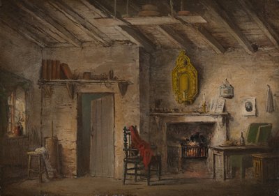 ハート オブ ミッドロジアン、ディーンズ コテージ、カリフォルニア州のステージ デザイン。 1819年。 作： Alexander Nasmyth