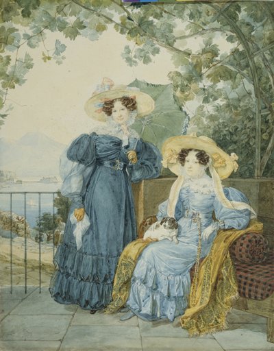 エカテリーナ・アルテミエーブナ・ヴォロンツォーヴァ伯爵夫人1780-1836とエレーナ・ミハイロフナ・ガリツィーン王女1776-1856の肖像（1825年 作： Alexander Pavlovich Briullov