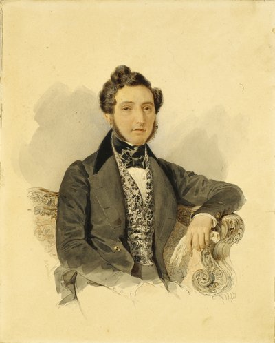 ニコライ・ミハイロフ・ドナウロフの肖像 1806-1849年 1830年代 作： Alexander Pavlovich Briullov