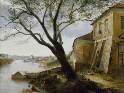 1860年、モスクワのヤウザ川 作： Alexander Pavlovich Popov