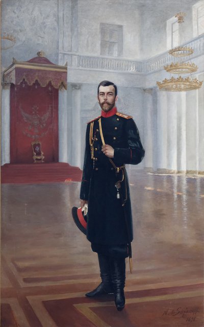 皇帝ニコラス 2 世の肖像 1868 年から 1918 年、1898 年 作： Alexander Petrovich Safonov