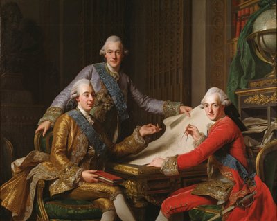 スウェーデンのグスタフ3世とその兄弟、1771年 作： Alexander Roslin