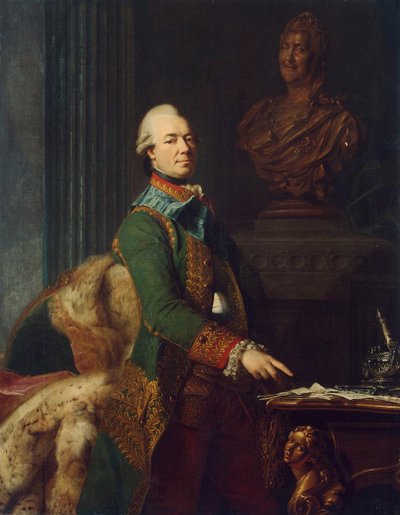 ザカー伯爵チェルニショフの肖像、1776年頃 作： Alexander Roslin