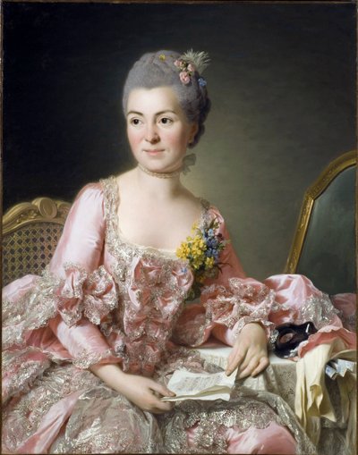 マリー・スザンヌ（Marie-Suzanne）ジルーストの肖像、マダム・ロズリン（1734-1772）の絵 ロズリン、アレクサンダー（Alexandre）（1718-1793）の絵 作： Alexander Roslin