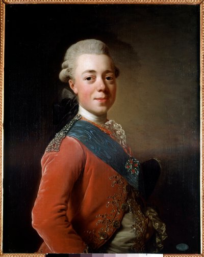 ロシア皇帝ポール1世（1754～1801年）の肖像。アレクサンダー・ロズリン（1718 - 1793）の絵 Ec.Sued. 作： Alexander Roslin