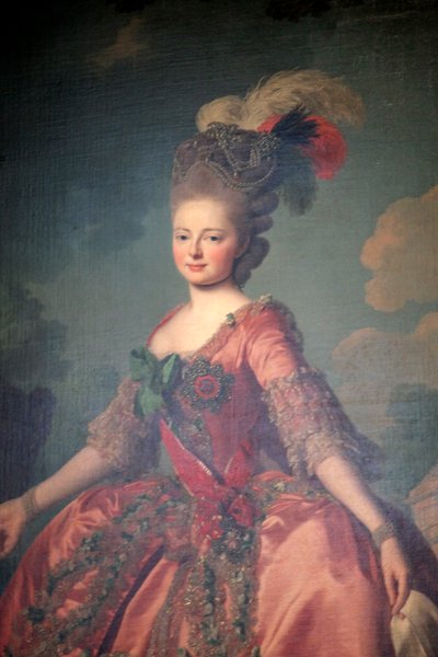 「大公マリア・フョードロヴナの肖像」、1777年。 作： Alexander Roslin