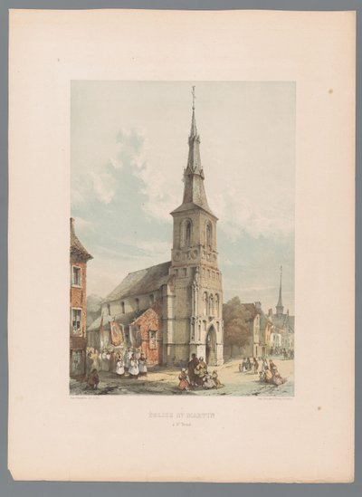 Sint-Truiden の Sint-Maartenkerk の眺め Église de St. Martin à St. Trond (オブジェクトのタイトル) 作： Alexander Schaepkens