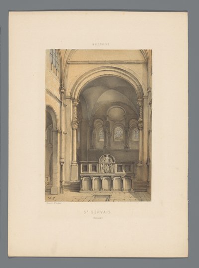 マーストリヒトの聖セルファース大聖堂の内部 St. Servais (Intérieur) (オブジェクトのタイトル) モニュメント デ マーストリヒト (シリーズ タイトル) 作： Alexander Schaepkens