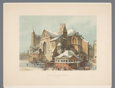 Onze-Lieve-Vrouwe-Basiliek te Maastricht マーストリヒトの聖母教会 (オブジェクトのタイトル) リンブルフの11世紀から13世紀までの建築の古代遺跡（シリーズタイトル） 作： Alexander Schaepkens