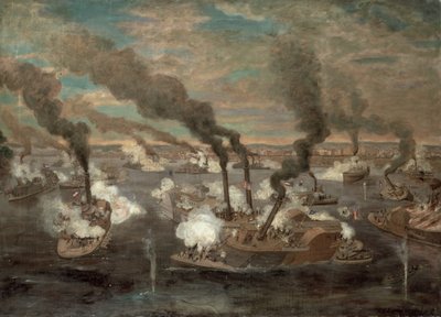 1862年6月6日、テネシー州メンフィスの大海戦 作： Alexander Simplot