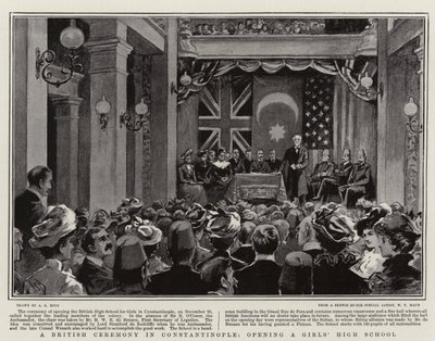 コンスタンティノープルでの英国式典、女子高校開校 作： Alexander Stuart Boyd