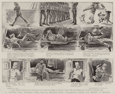 トールボーイズは、海軍演習中の疲れた日、シエスタを楽しみましょう 作： Alexander Stuart Boyd