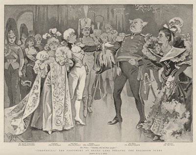 シンデレラ、ドルリーレーンシアター、社交シーンのパントマイム 作： Alexander Stuart Boyd