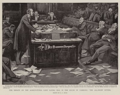 下院での農地格付け法案の討論、オールナイトシッティング 作： Alexander Stuart Boyd