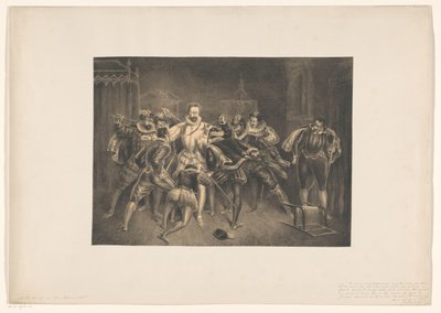 アンリ・オブ・ギーズの暗殺 Henrij de Guijseの死 作： Alexander Ver Huell (signed by artist)