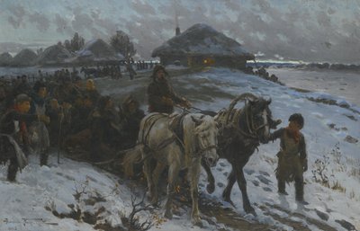 狩猟に向けて出発、1915 作： Alexander Vladimirovich Makovsky