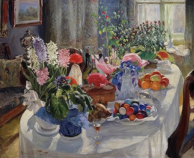 イースターテーブル。 1915-16 作： Alexander Vladimirovich Makovsky
