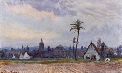 外側のバレンシア（カラーリトグラフ 作： Alexander Wallace Rimington
