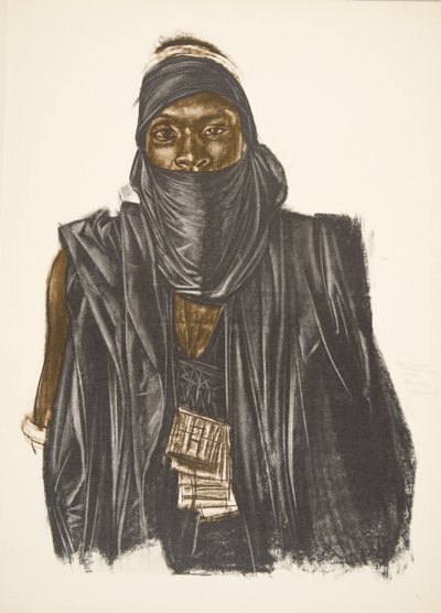 Mahoma、Race Songhai（Ansongo）、アフリカのデッサンと絵画から、シトロエンセンターアフリカ遠征、2番目の使命Haardt Audouin-Dubreuil、パブで実行されました。パリ、1927 作： Alexander Yakovlev