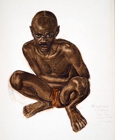 Masua、Tike-Tik（Arebi）Haut Ouelle、アフリカのデッサンと絵画から、シトロエンセンターアフリカ遠征、2番目の使命Haardt Audouin-Dubreuil、パブで実行されました。パリ、1927年（カラー点灯 作： Alexander Yakovlev