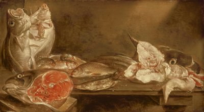 魚のある静物、1640 作： Alexander van Adriaenssen