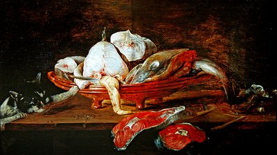 魚のある静物 作： Alexander van Adriaenssen